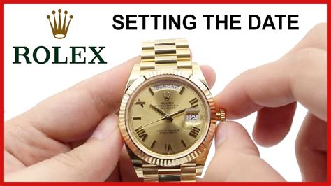 change date on rolex watch|how to adjust Rolex time.